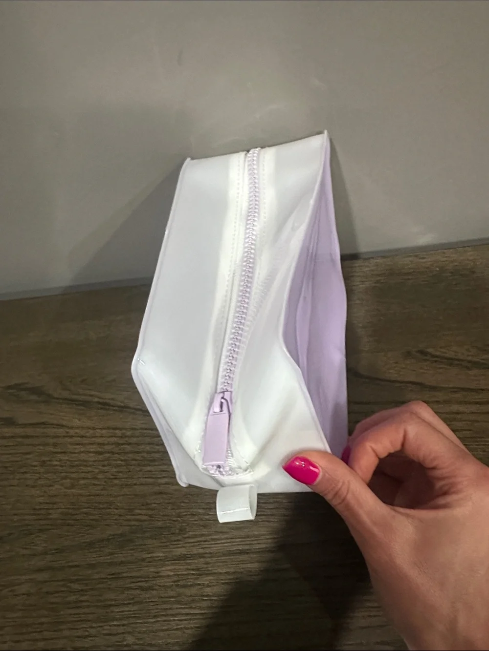 Ulta White & Light Purple Travel Toiletry/Cosmetic Bag